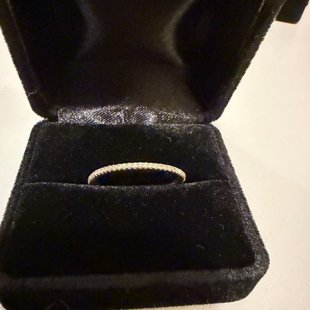 14K Yellow Gold and Diamond Eternity Band